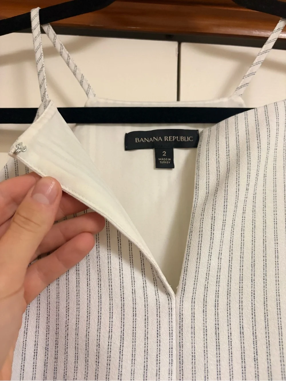 Banana White Striped Halter Peplum Top